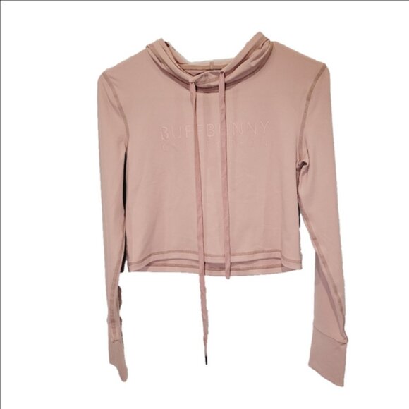 BuffBunny Jasmine Graphic Pink Crop Hoodie - Picture 1 of 1